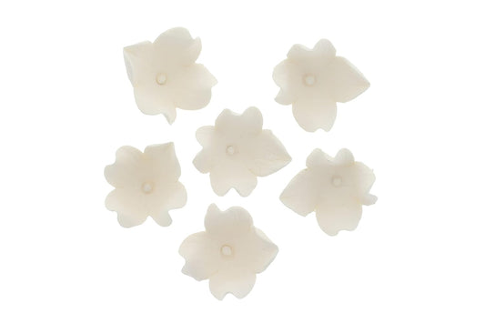 Global Sugar Art Hydrangea Blossom Edible Sugar Cake Flowers, Unwired, White, 144 Count by Chef Alan Tetreault