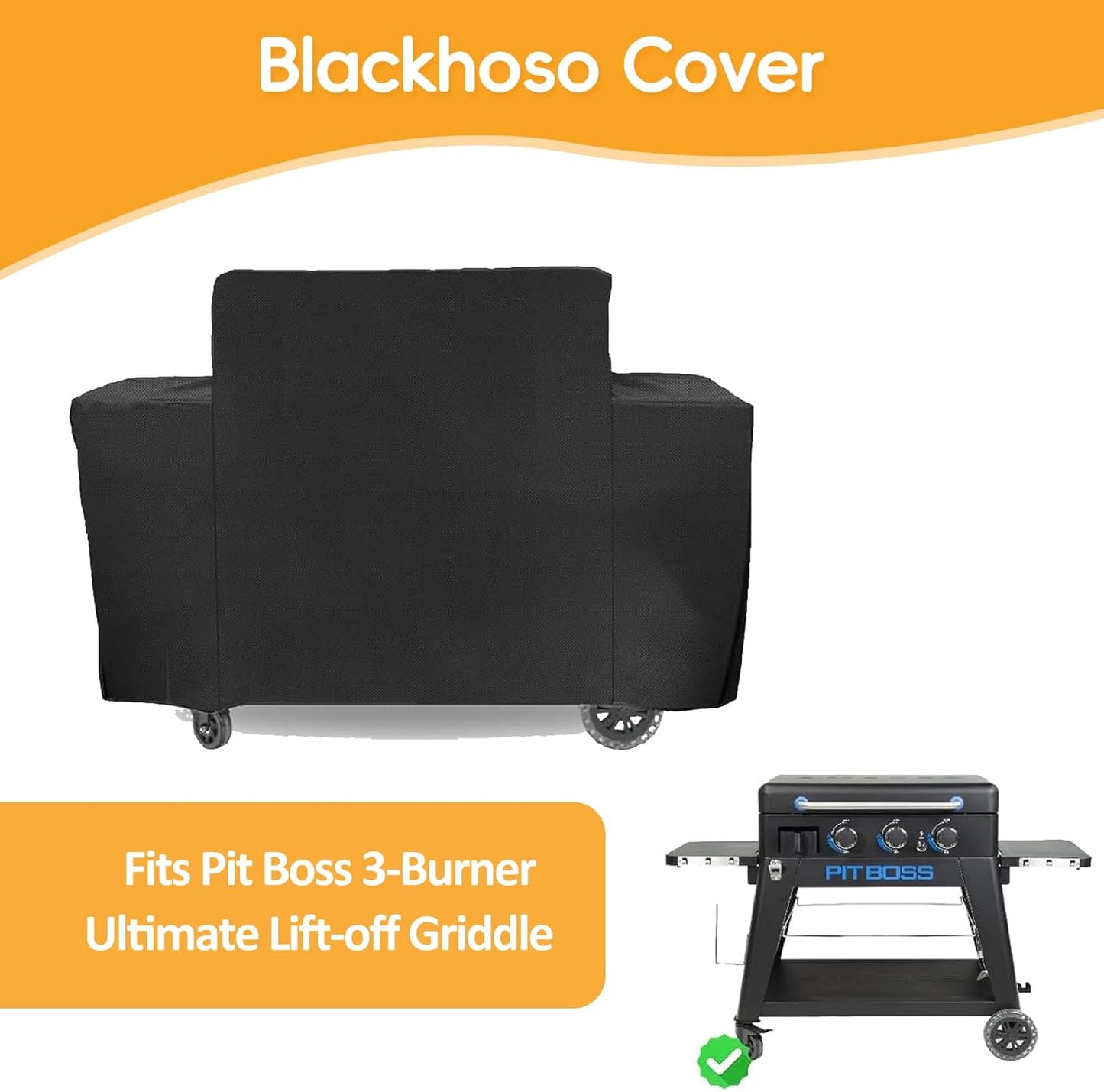 Grill Cover for Pit Boss 3-Burner Ultimate Lift-Off Griddle, Waterproof UV Resistant Pit Boss Cover, Outdoor Grill Accessories for PitBoss Sierra Griddle 3B Ultimate