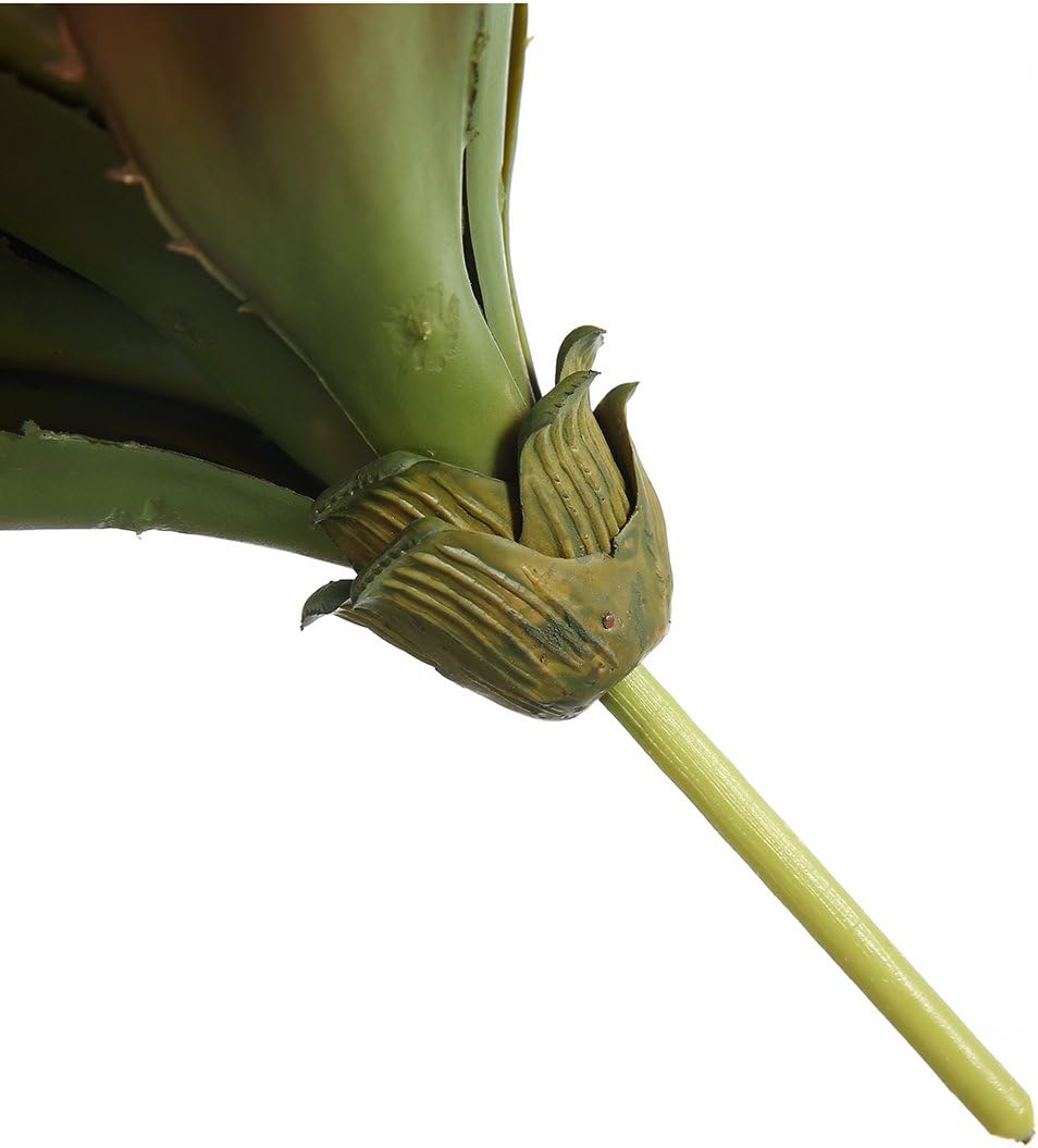 JUSTOYOU Large Artificial Succulents Aloe Plants Real Touch Fake Flowers Unpotted for Home Wedding Festival Arrangement (1, Green-Red)