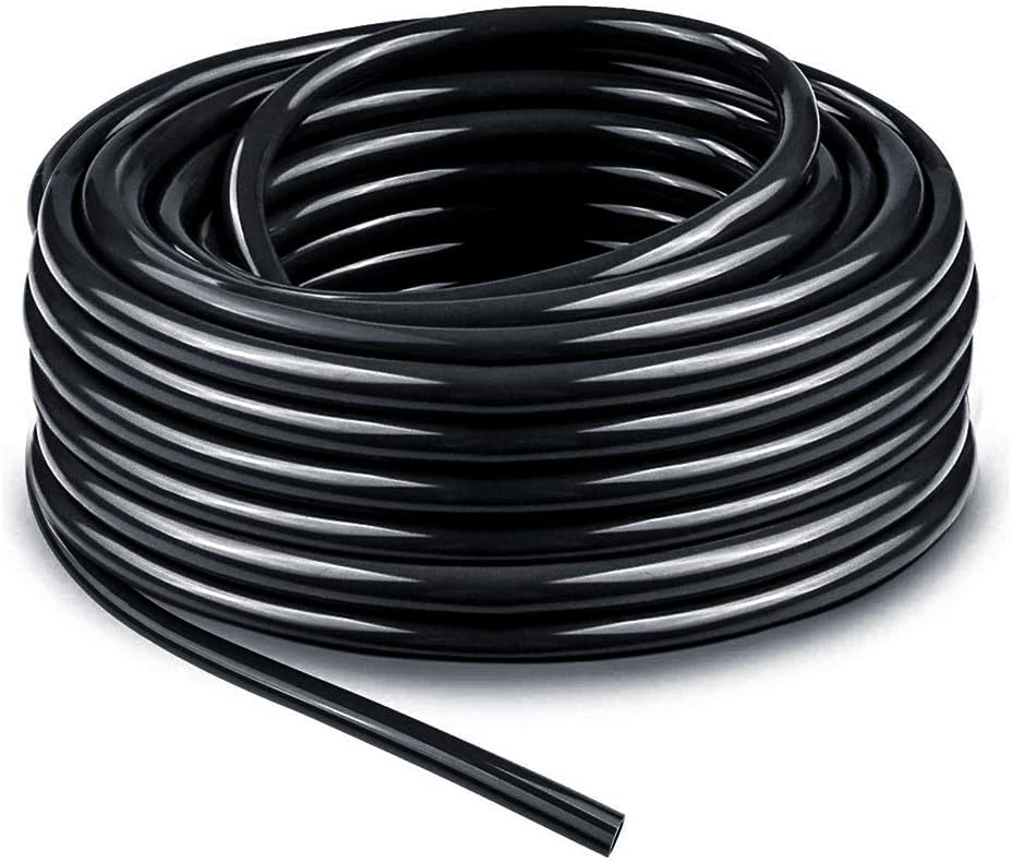 Bonviee 50 FT Blank Distribution Tubing Irrigation Drip Hose, 1/4 Inch Drip Line for Garden Watering System