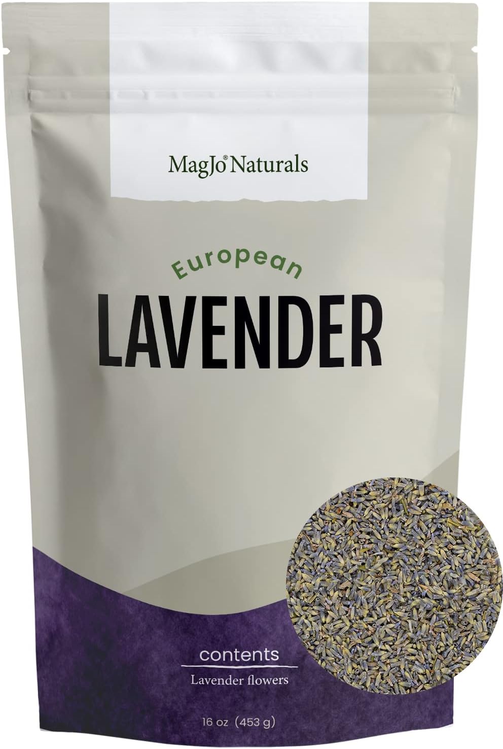 MagJo Naturals European Lavender Flowers (Extra Grade) - 100% Raw from Europe - 1 Pound