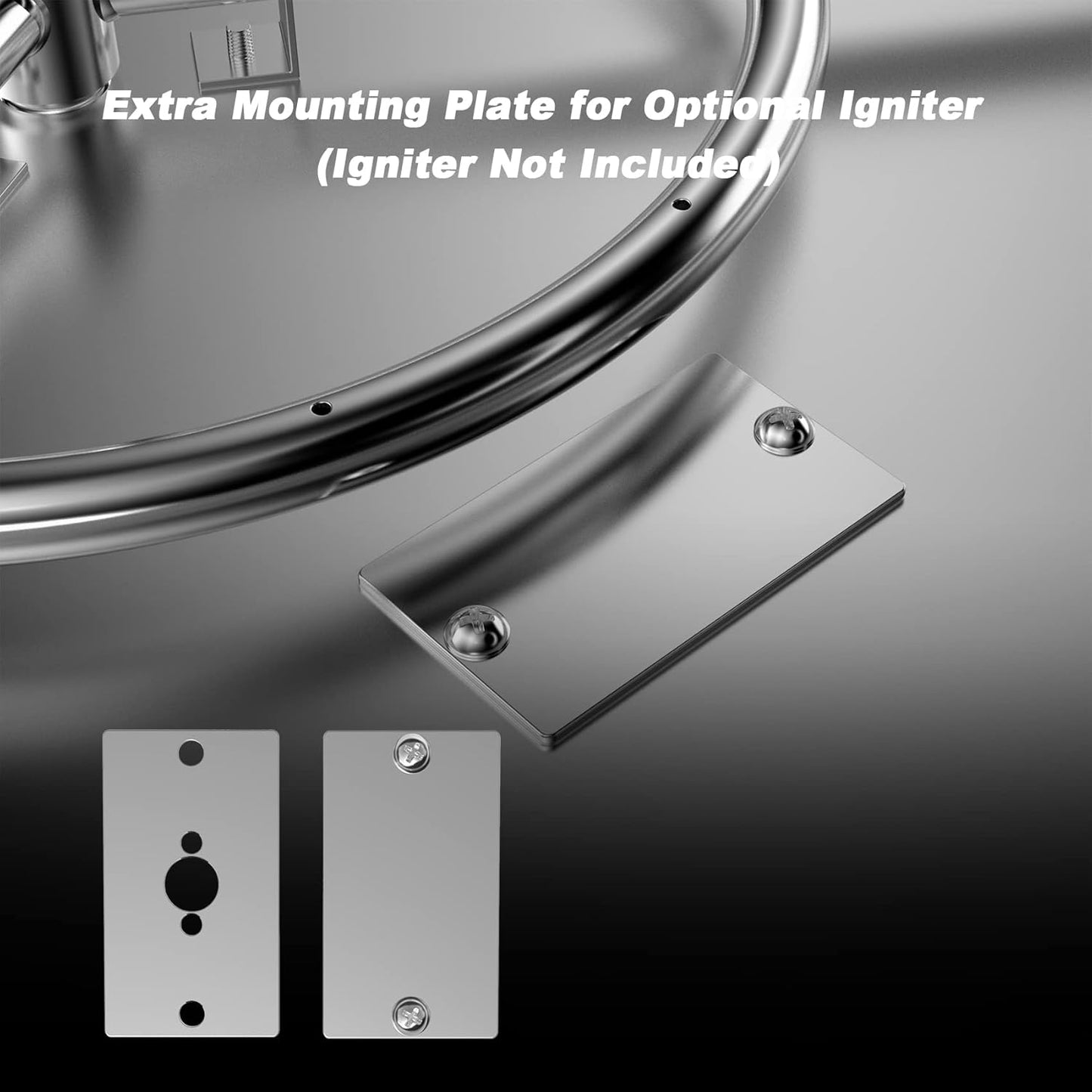 Skyflame 31" x 31" Round Stainless Steel DIY Drop-in Firepit System Assembly Set, Including Fire Pit Pan Fire Bowl with Burner Ring and Protective Cover