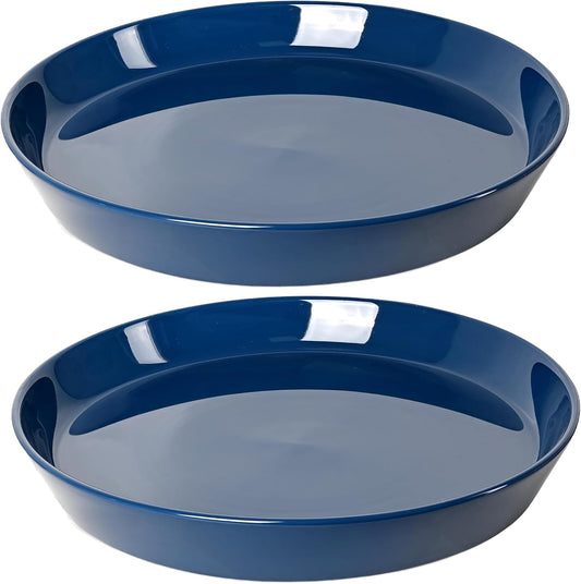 Plant Saucer Tray of 2 Pack 6 Inch, 7 inch (6.7 Inch) Plant Saucer Tray, Heavy Duty Glazed Ceramic Plant Saucers for Indoors & Outdoor, Flower Plant Water Trays for Pots Planter
