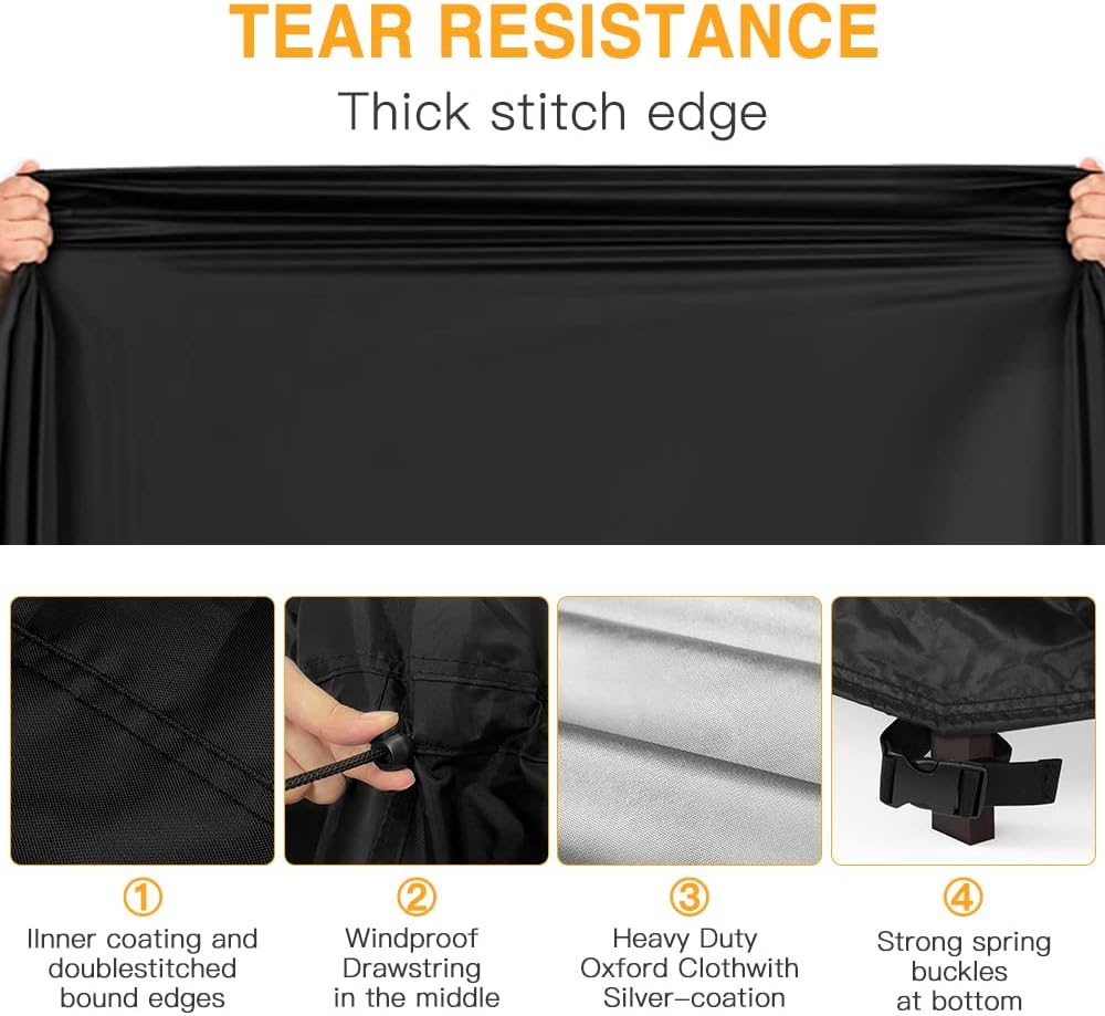 Grill Cover, 30 inch BBQ Gas Grill Cover for Outdoor Grill, Heavy Duty Waterproof Small BBQ Grilling Cover, UV & Fade Resistant Material Windproof Barbecue Smoker Cover with Drawstring & Storage Cover