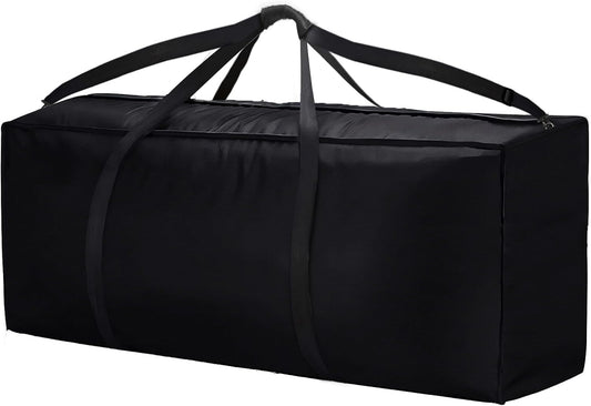 Outdoor Patio Cushion Furniture Organizer Bag Extra Large Storage Duffle Bag 59 inches L x 20 inches W x 27.5 inches H with Shoulder Strap and Handles, Big Foldable Duffle Bag