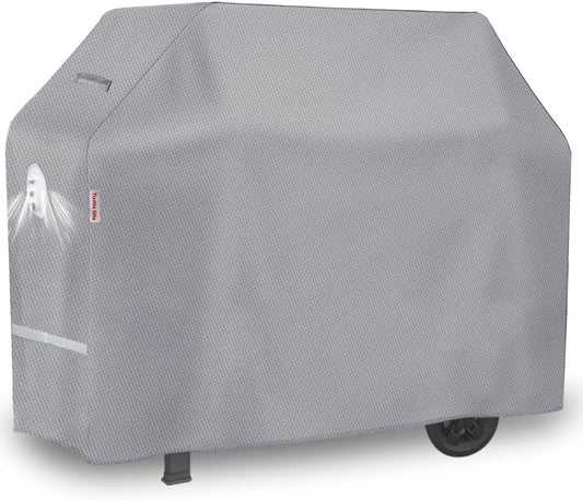 BBQ Grill Cover, 72 Inch Heavy Duty Waterproof 4-6 Burner Barbecue Gas Grill Covers for Weber Genesis Char-Broil Brinkmann, Gray