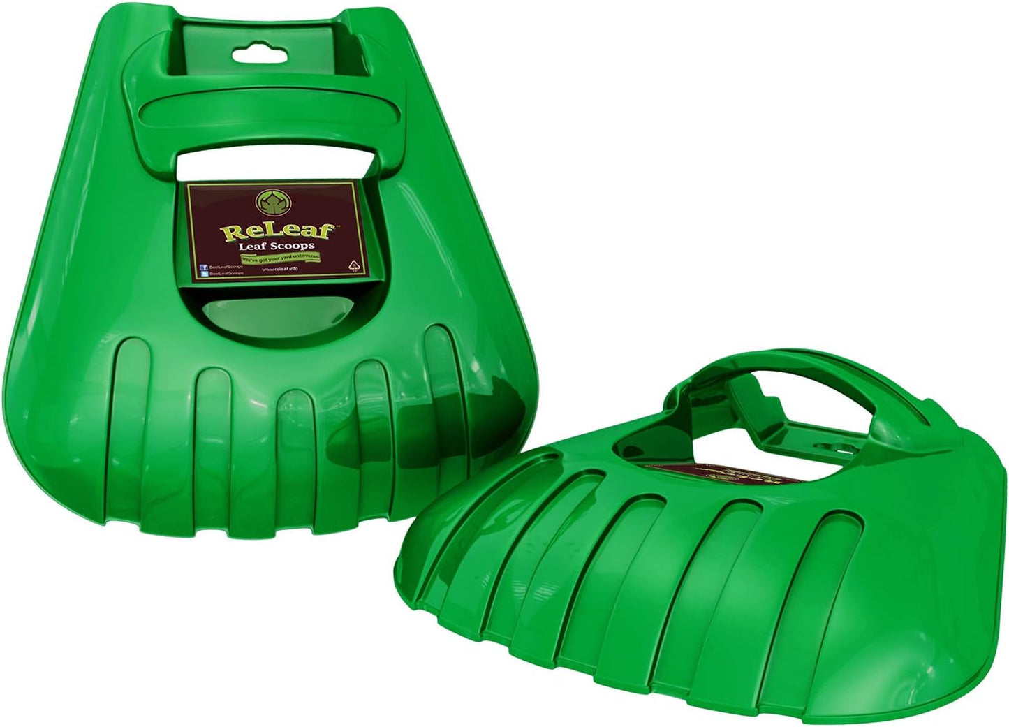 GARDEASE Leaf Scoops: Ergonomic, Large Hand Held Rakes for Fast Leaf & Lawn Grass Removal (1 Pair)