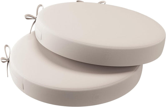 AAAAAcessories Outdoor Seat Cushions for Chairs, Waterproof, Fade-Resistant Patio Furniture Replacement Cushions, 15" x 15" x 2", Set of 2, Khaki Beige