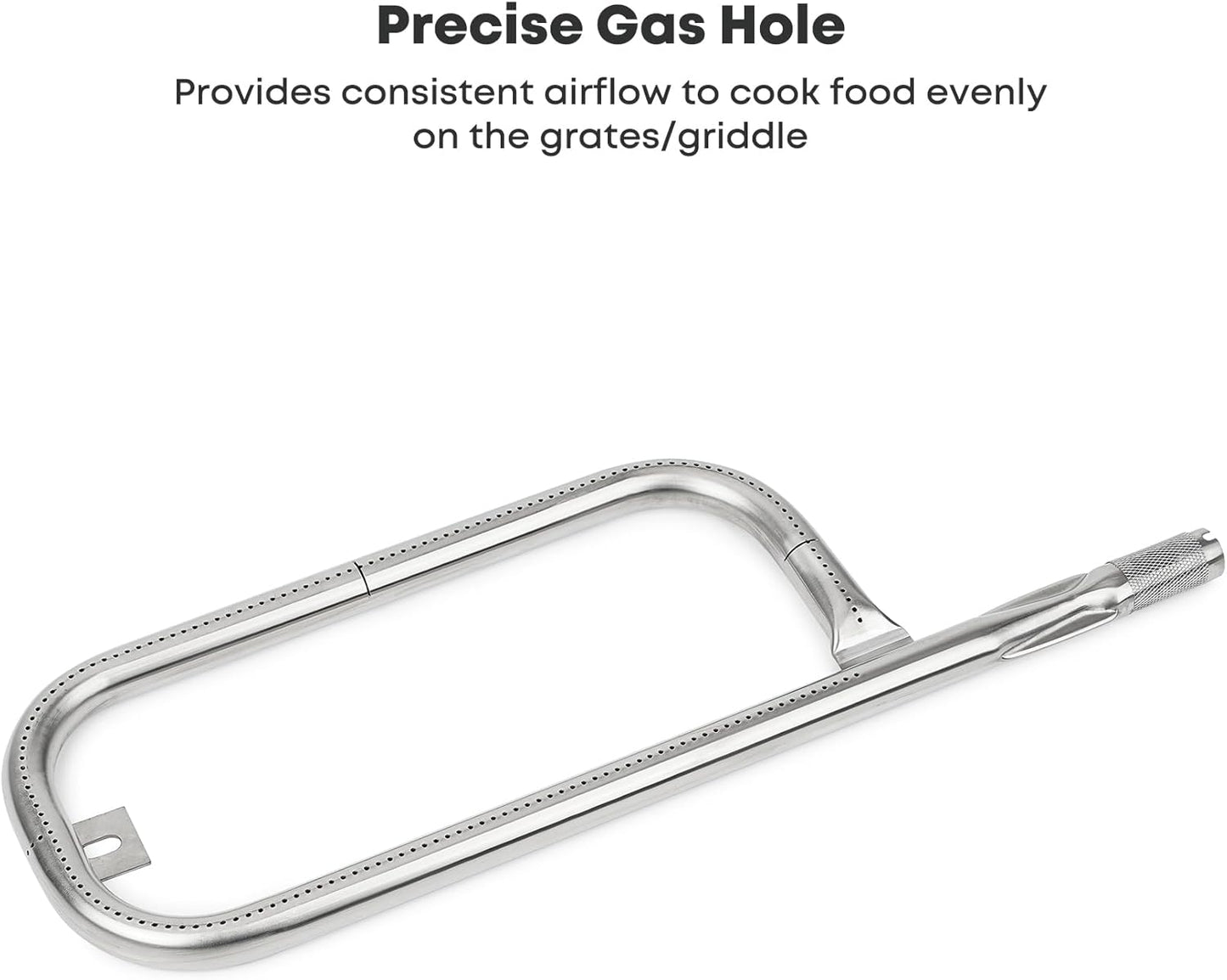 Stanbroil 17 Inch Grill Burner Tube for Weber Q1200, Q1000, Q100, Q120, Baby Q Gas Grill, 304 Stainless Steel 69957 Burner Tube for Weber 386001, 386002, 516002, 516001, 50060001, 51060001