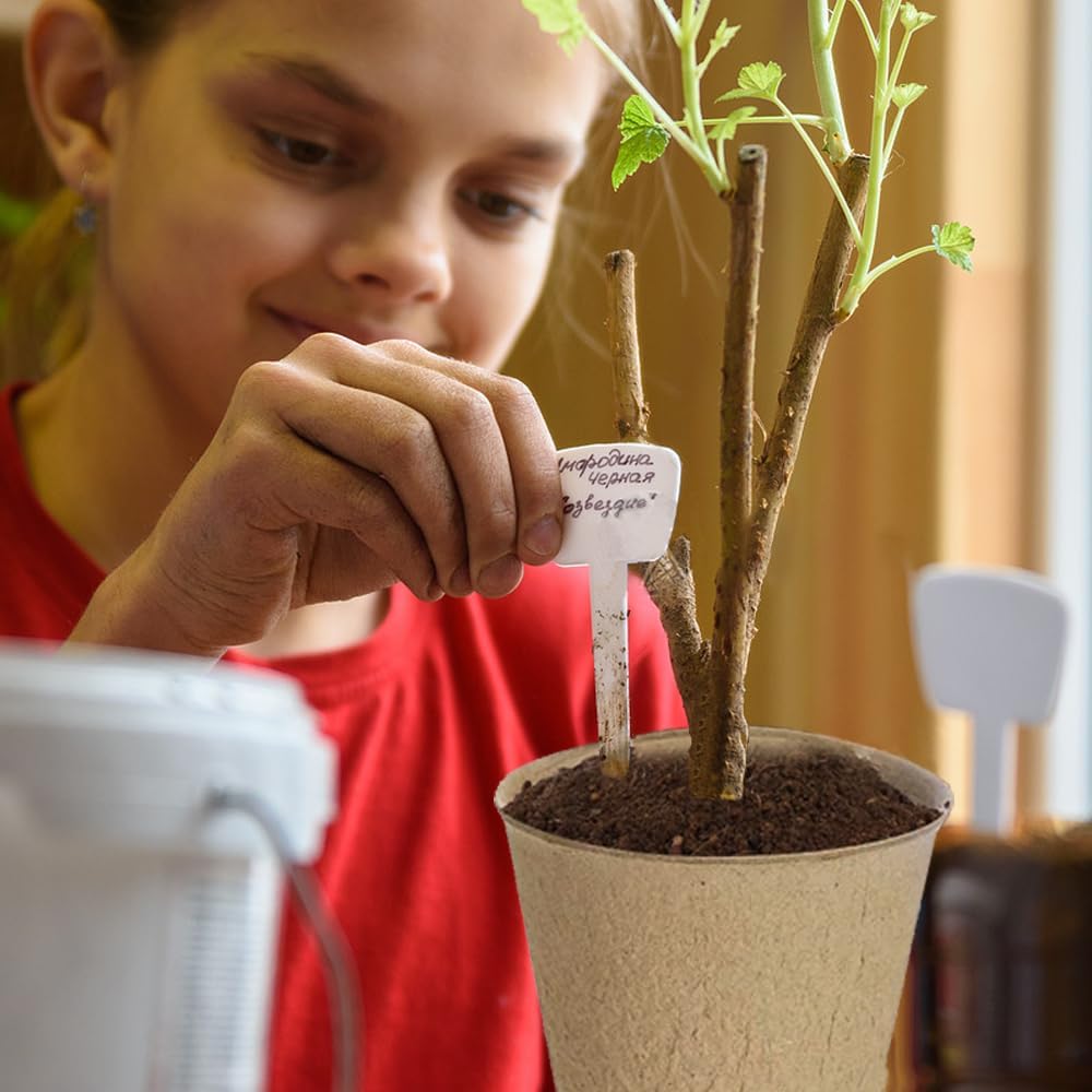 108pcs Peat Pots for Seedling 3.15" Biodegradable Plant Nursery Pots Seed Starting Pots with Drainage Holes, 30 Plant Labels, 2 Transplant Tools