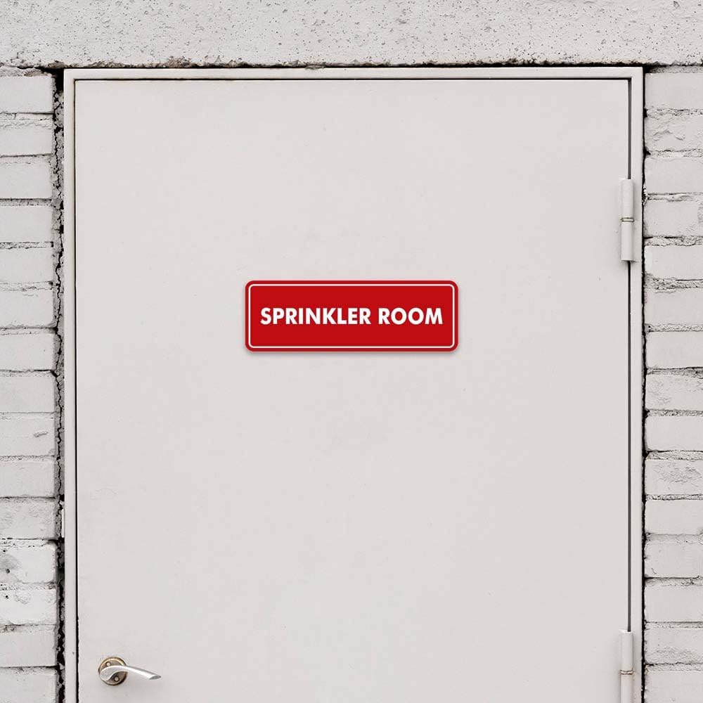 Signs ByLITA Standard Sprinkler Room Sign (White) - Large