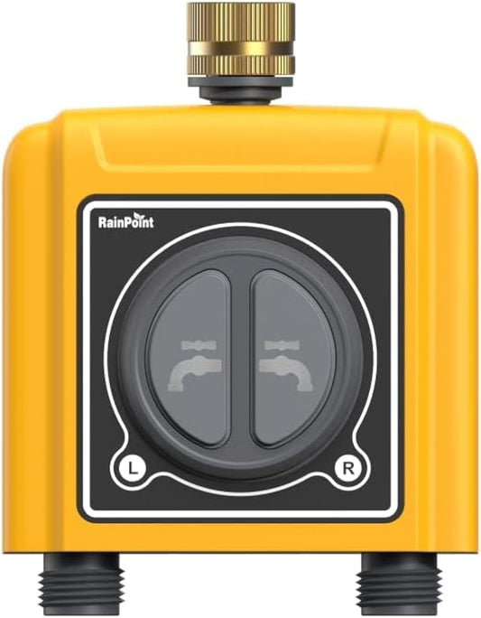 RAINPOINT WiFi Sprinkler Timer 2 Zone, Smart Water Hose Timer 2 Outlet Only, Without WiFi Hub, Must Use with 2.4Ghz WiFi and TWG004WRF WiFi Hub (Lot Number After 202108)