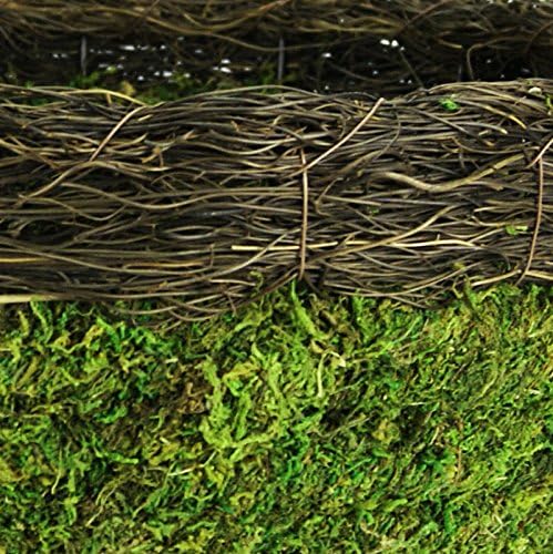 SuperMoss (29319 MossWeave Hanging Basket | Outdoor Hanging Planter with Moss | Decorative Plant Hanger for Porch, Balcony, Garden & Home Décor, Round with Wicker Rim, Set of 3 (S/M/L), Green