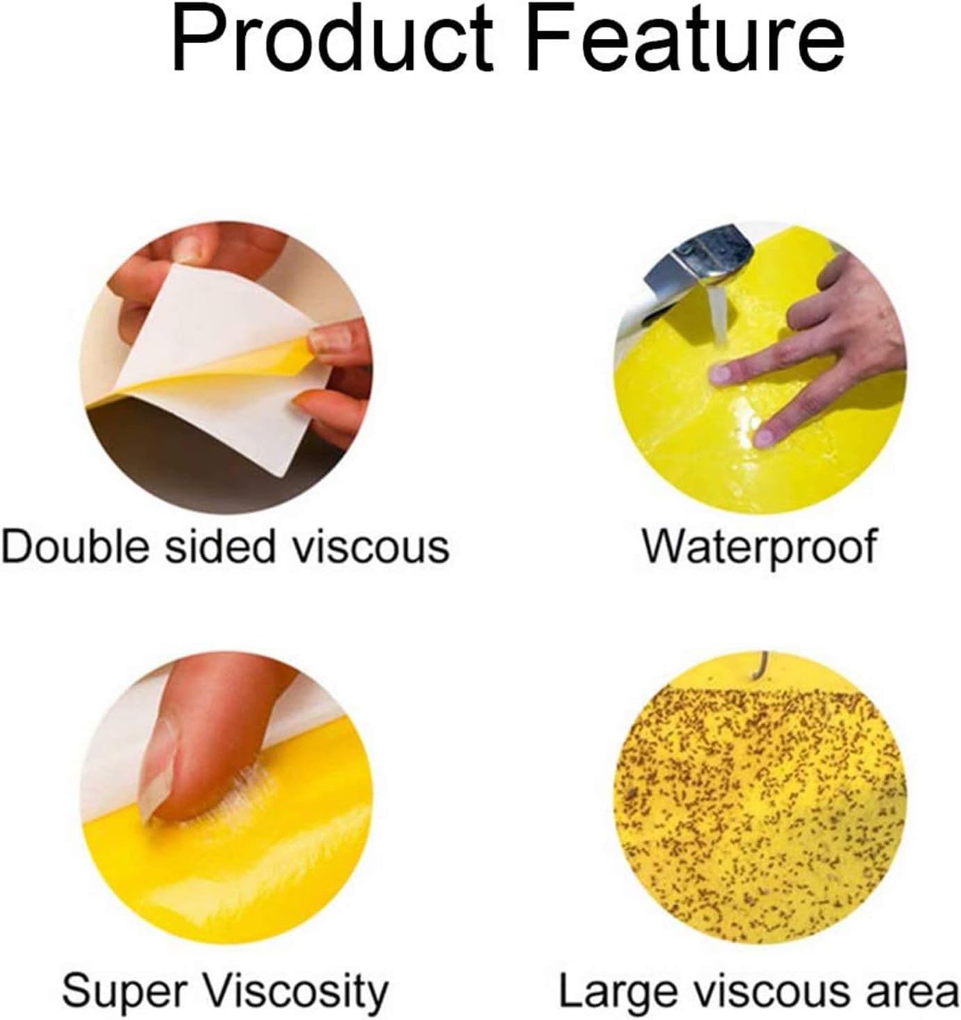 Faicuk Yellow Dual-Sided Sticky Fly Traps for Plant Insect Like Aphids, Fungus Gnats, Leaf Miners and White Flies (30 Pack)