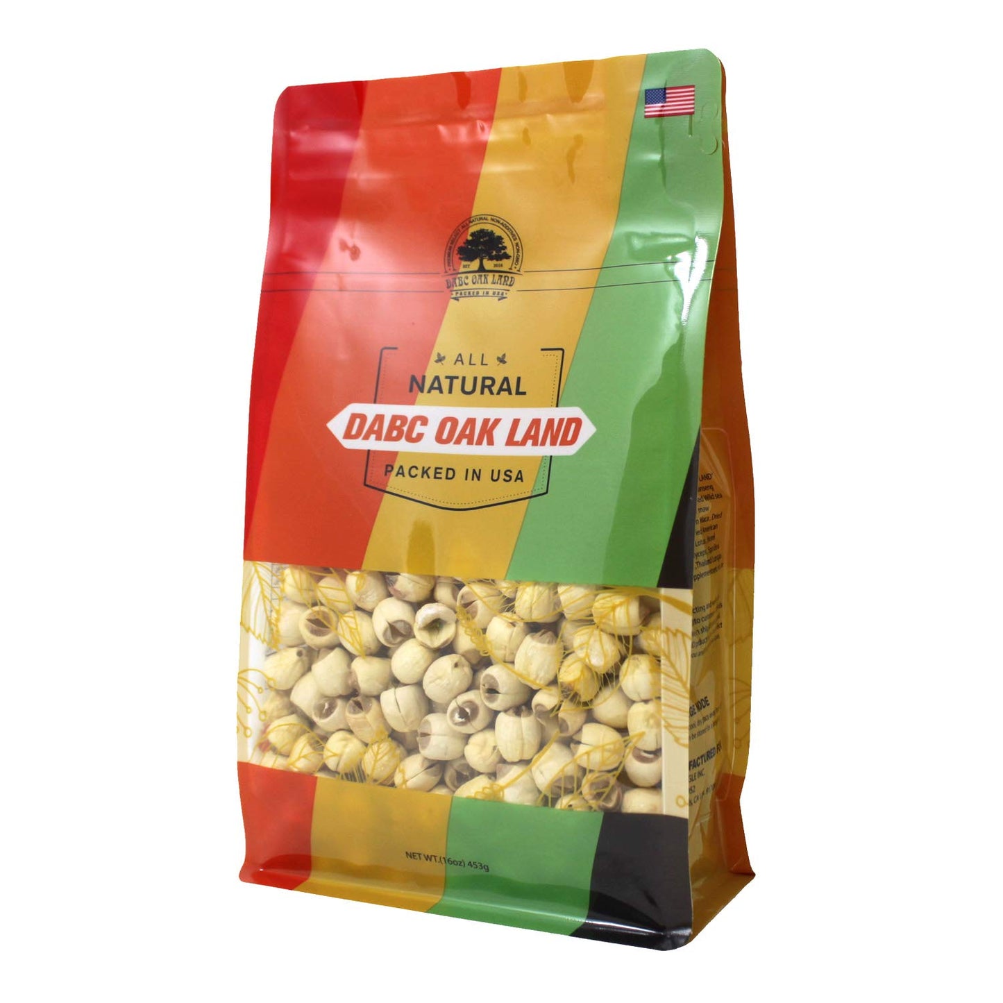 DOL Natural Dried Lotus Seeds Packed In USA 莲子干 16 Ounce, 100% Natural, Dried White Lotus Seeds Lian ZI, Rich In Methionine for Health, 白蓮子 for Herbal Tea Cooking Porridge and Soup Raw Material