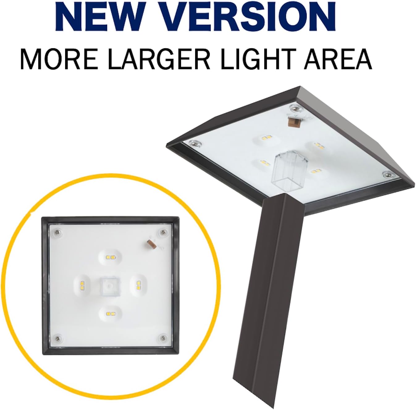 Bobcat Solar Landscape Pathway Lights Super Bright with 2-in-1 Warm White and Daylight Modes, Solar Lights for Outdoor Path, Sidewalk, Driveway, or Walk Way, Dark Brown(4 Pack)