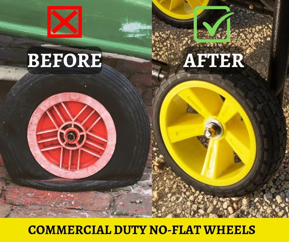 Garden Hose Reel Cart, Heavy Duty Steel Reel with Wheels, Garden Hose Holder for Outside, Backyard, or Lawn, Mobile Garden Cart Holds Up to 250 ft of 5/8’’