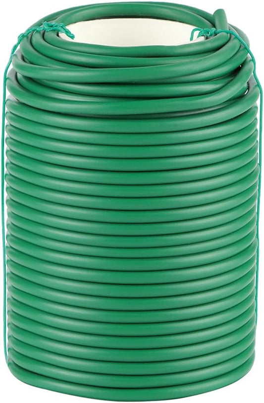 Soft Plant Ties, 66FT Green Garden Wire, Flexible Garden Twist for Climbing Plants, Tomatoes, Outdoor Plants, Vegetables, Flowers, Roses Plant Support (Diameter - 3.5MM)