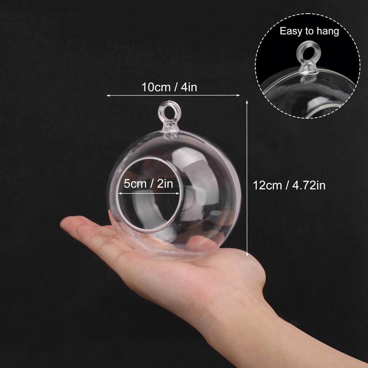 40 Pcs 4 Inch Hanging Acrylic Globes Orbs, Clear Ornaments Balls, Tealight Candle Holder for Wedding, Christmas, Party, Centerpiece Accessory and Home Decor by KUKLIPJIM.