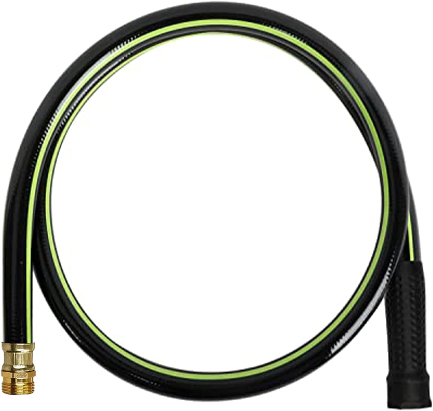 Worth Leader Short Garden Hose 3/4 in. x 4 ft. -No Kink, Flexible, Leakproof, Male to Female Fittings -Heavy Duty Durable PVC Lightweight Water Pipe with Brass Aluminum Ends for Household & Commercial