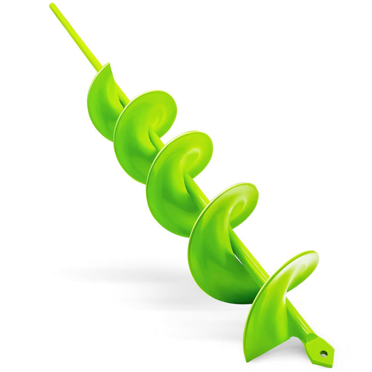 3x24-Inch Garden Auger Drill Bit for Planting and Post Hole Digging - Upgraded Spiral Design, Solid Shaft - Hex Driver Drill Compatible