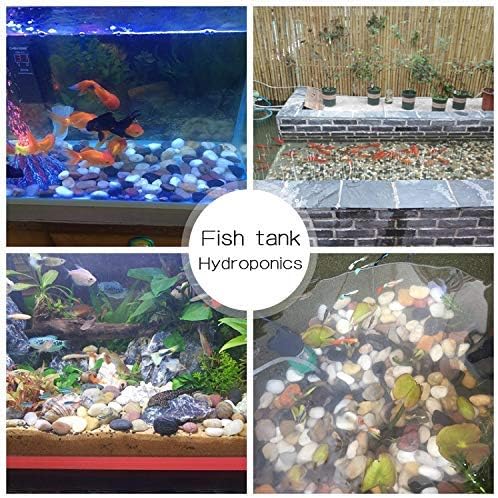 Voulosimi River Rock Stones, Natural Decorative Polished Mixed Pebbles Gravel,Outdoor Decorative Stones for Plant Aquariums, Landscaping, Vase Fillers (2.5 LB, Mixed Colors)