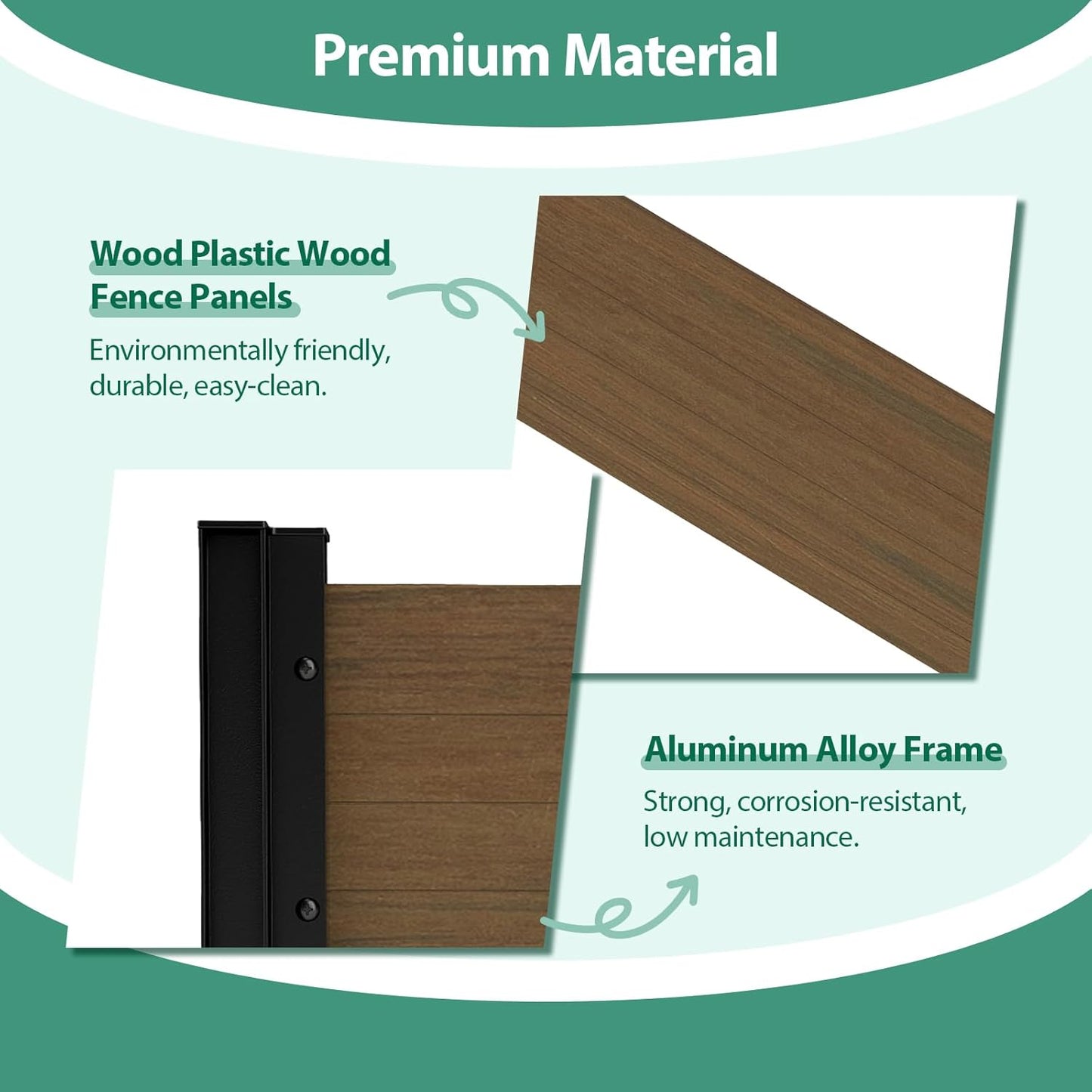 Vertical Screen Planter Bed - Raised Garden Box with Trellis for Climbing Plants, Durable Privacy Fence Planter for Outdoor, Patio, Deck Aluminum Frame, Brown