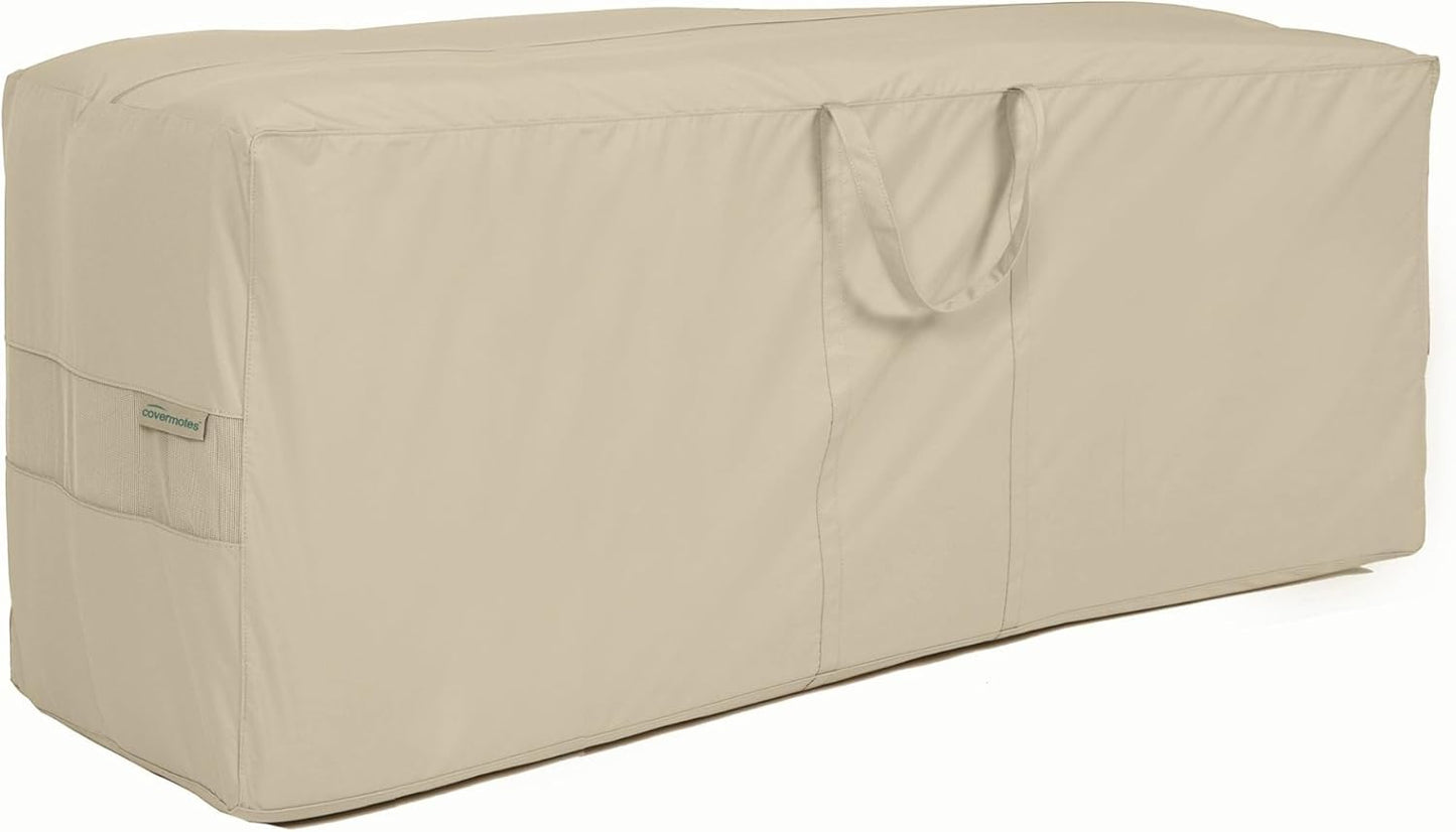 Covermates Cushion Storage Bag - Weather Resistant Polyester, Weather Resistant, Water Resistant Zipper, Cover Accessories, 75W x 18D x 26H, Khaki