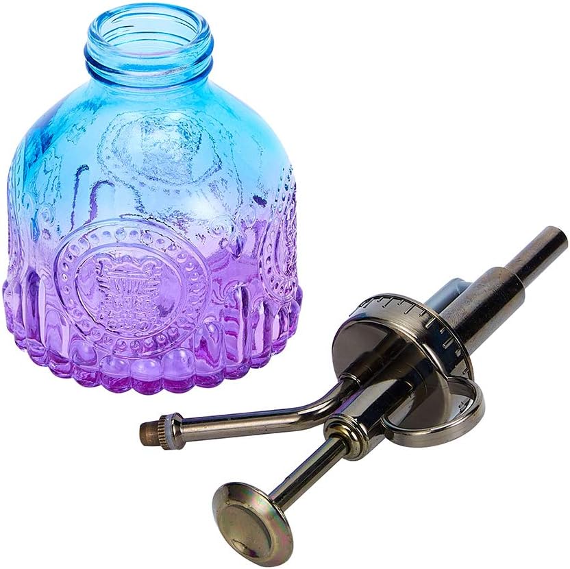 Glass Plant Mister Spray Bottle, Vintage Plant Spritzer, Succulent Watering Bottle with Top Pump, Small Plant Sprayer Mister Watering Can for Indoor Outdoor Houseplant - Blue Purple Gradient