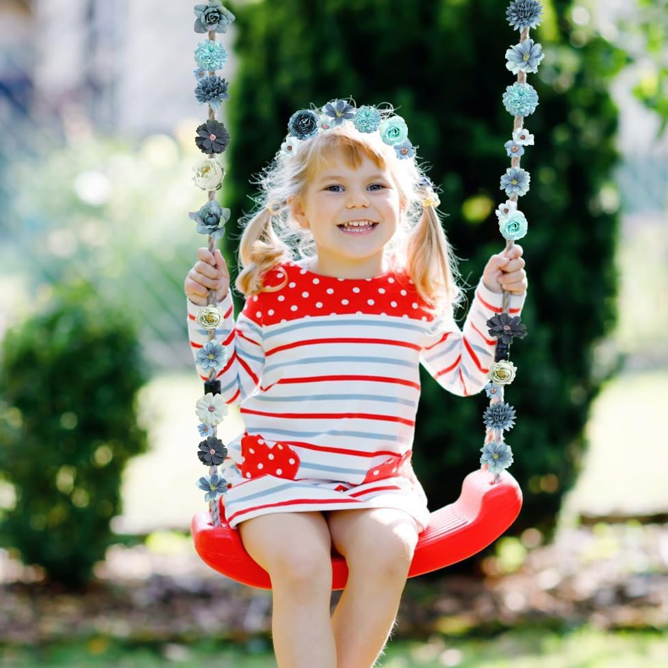 Faux Flower Heads Mini Blue Artificial Flower Heads Fake Peony Daisy Rose Flowers Multicolor Small Silk Daisy Flower Heads for Craft Garland Wedding Party DIY Home Decoration,2-4 cm