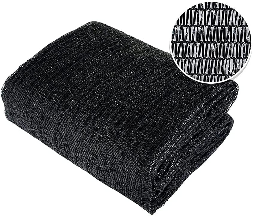 Agfabric 30% Shade Cloth Sunblock Shade Cloth Cover with Clips for Plants, 10’ X 30’, Black