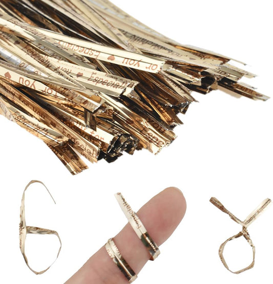 HAHIYO 300Pcs 4inches Holographic Coffee Metal Twist Ties Bread Candy Coffee Bag Ties Plant Garden Twist Ties for Cellophane Treat Bags Gift Wraping Bags Plastic Bags Party Cake Present Art Crafts