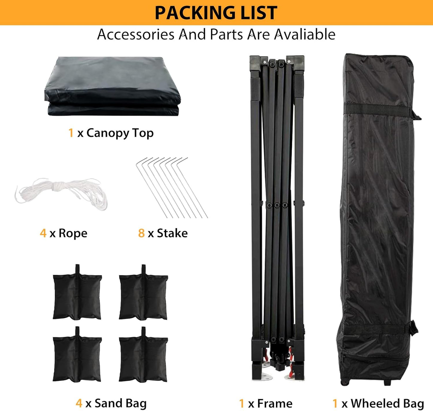 Canopy Tent, 10X10 FT Pop Up Canopy Outdoor Instant Tent with Carrying Bag, Portable Gazebo Shelter for Patio Deck Garden and Beach, Easy Outdoor Sun Shade for Events, Parties, Camping