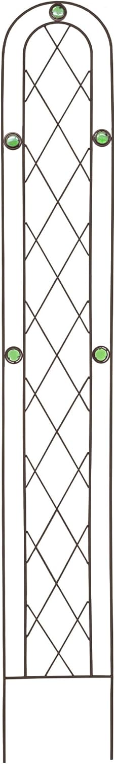 TR03 Arched Garden Trellis 6' x 10", Black