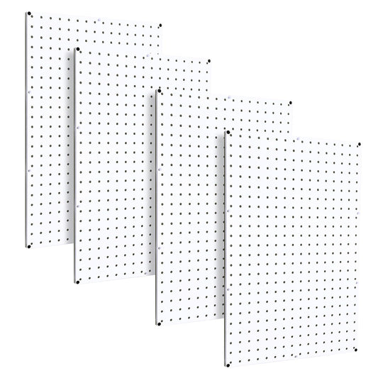 WallPeg Pegboard Kit - 4 Each 24"x16" White Pegbaord Panels - Made in The USA
