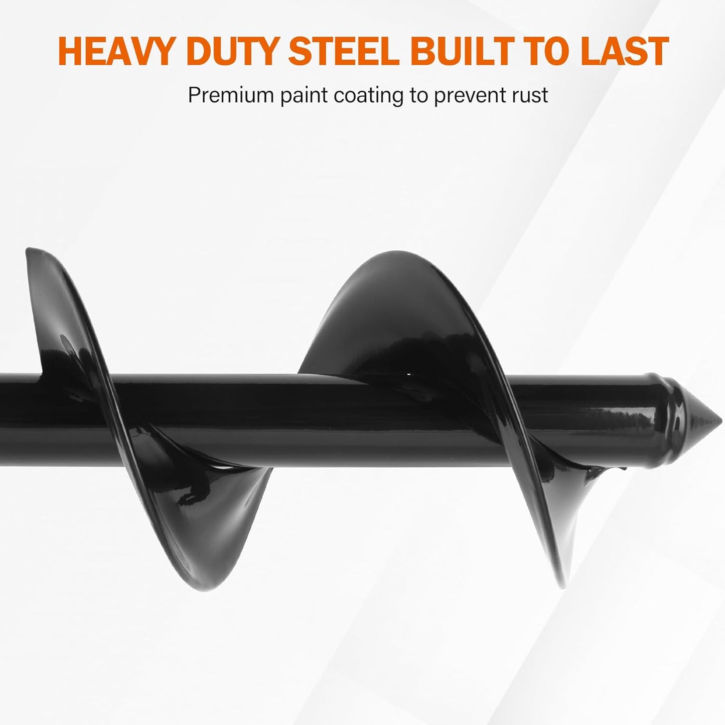 KENDO Auger Drill Bit for Planting Set of 1, Garden Ground Earth Spiral Drill Bits and Bulb Planter Tool for 3/8" Hex Drive Drill, for Post Hole Digger, Bulb Bedding Digging, Plant Rapid Planter