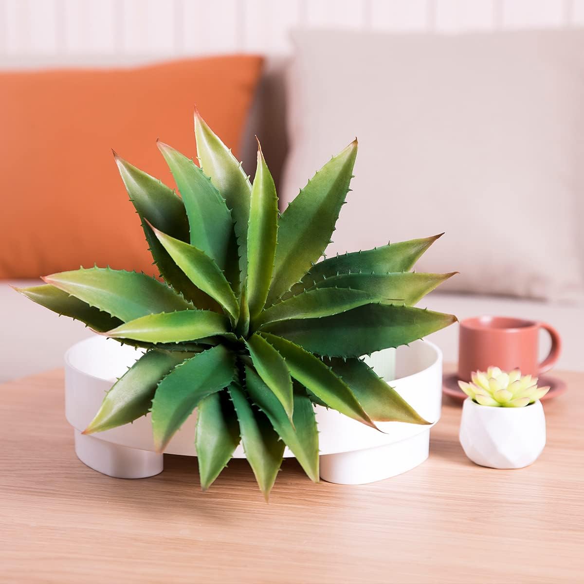 Veryhome Succulents Plants Artificial Aloe Plant, 12.5Inch Large Faux Succulents Unpotted, Premium Crafting DIY Greenery Decor for Indoor & Outdoor(Green)