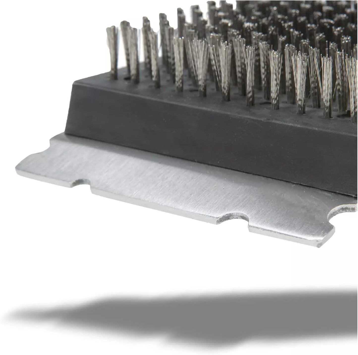 Barbecue Grill Brush and Stainless Steel Scraper Scraper Extended Large,Large Wooden Handle, Wire BBQ Grill Brush for Outdoor Grill - No Scratch- BBQ Grill Brush for Any Grill