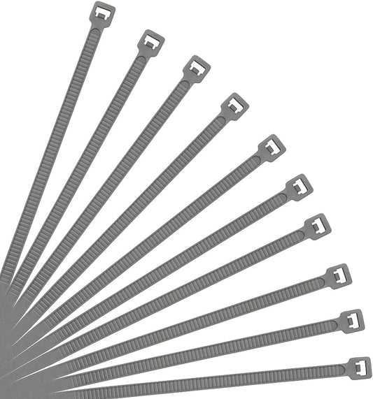 XINGO Nylon Cable Zip Ties Self Locking Plastic Wire Ties with 40 Lbs Tensile Strength for Indoor and Outdoor 12 Inch 500 Pack Silver Grey