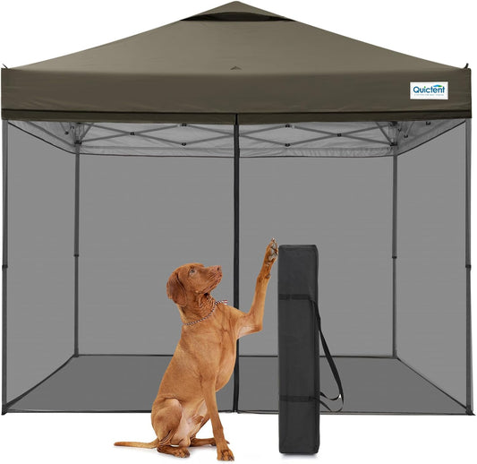 Quictent 10x10 Pop Up Canopy Tent, Instant Setup Gazebo for 1 Person, Portable & Compact, Waterproof & UV Protection, Ideal for Camping, Beach, Parties, and Outdoor Events