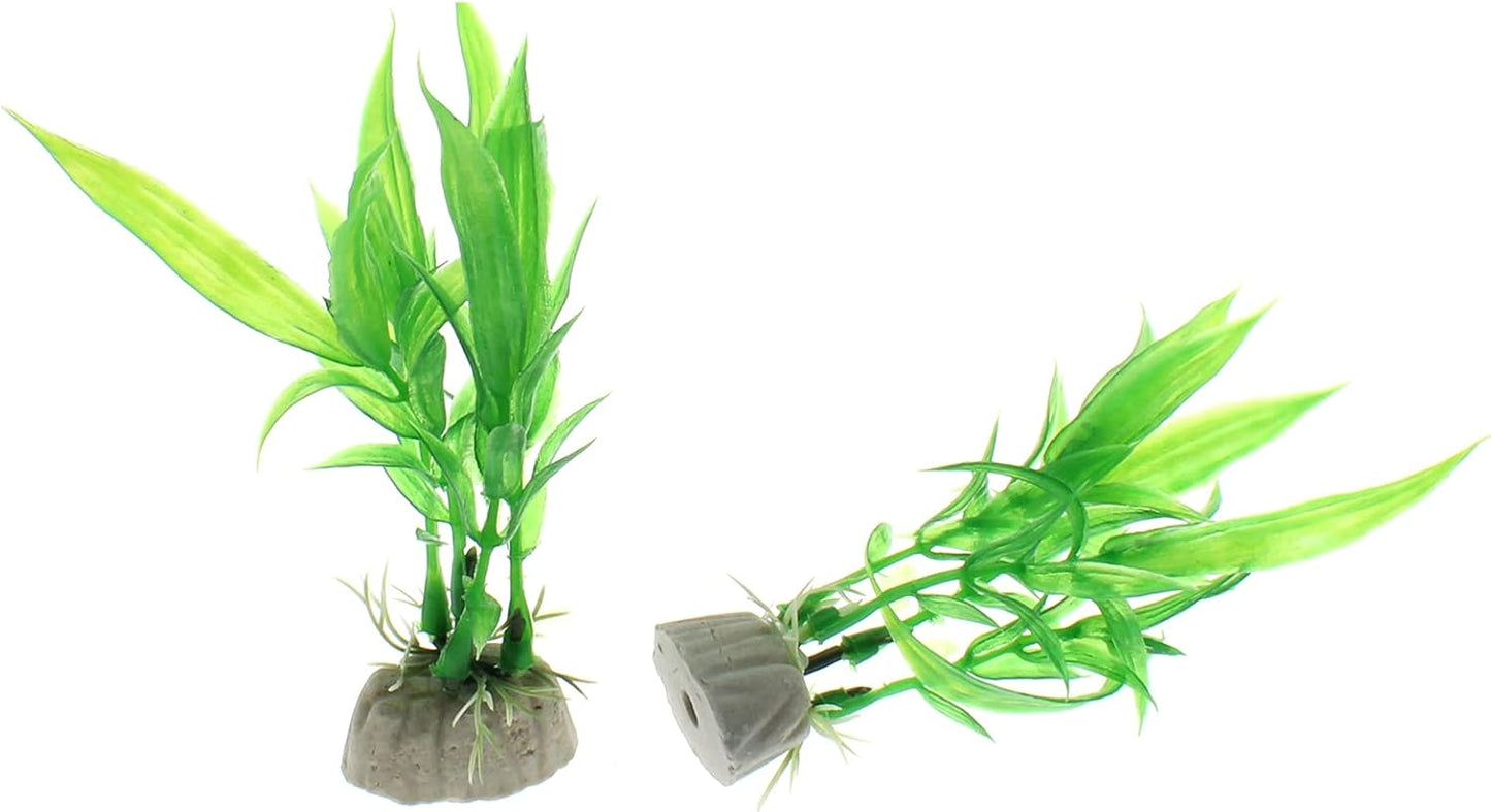 4 Pcs Green Artificial Plastic Plants Fish Tank Plants Fish Aquarium Decoration