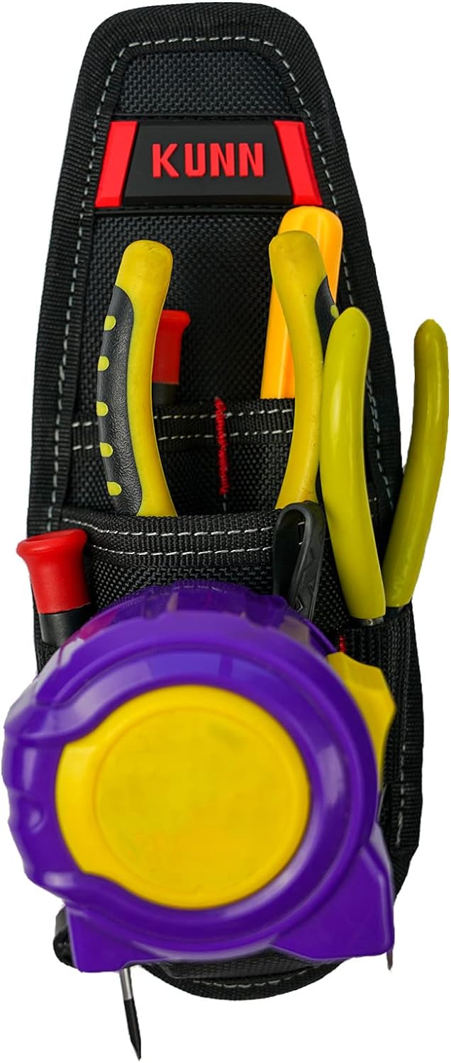 KUNN Construction Tool Holder Small Electrician's Tool Pouch for Tool Belt