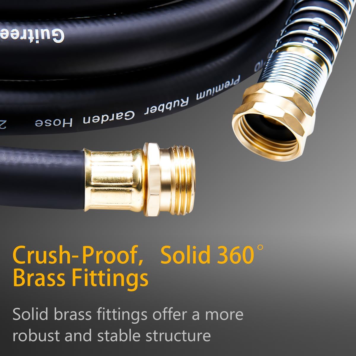 Leader Garden Hose 15ft x 3/4", Heavy Duty Short Water Hose, Male to Female Fittings, Five Layered Braiding for Durability, 1000PSI Burst, 300PSI Working (Black)