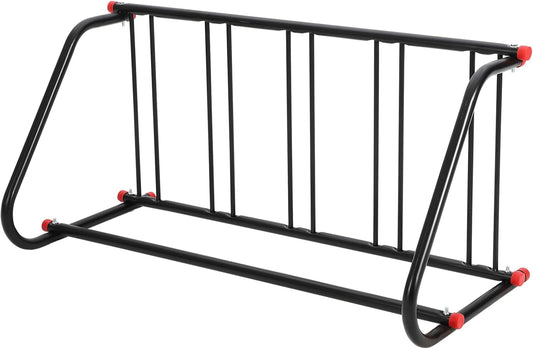 5 Holders Commercial Grid Bike Racks, 60" Length Outdoor Bike Rack, Powder Coated Steel Floor Bike Rack for Garages, Stores, Schools & Universities