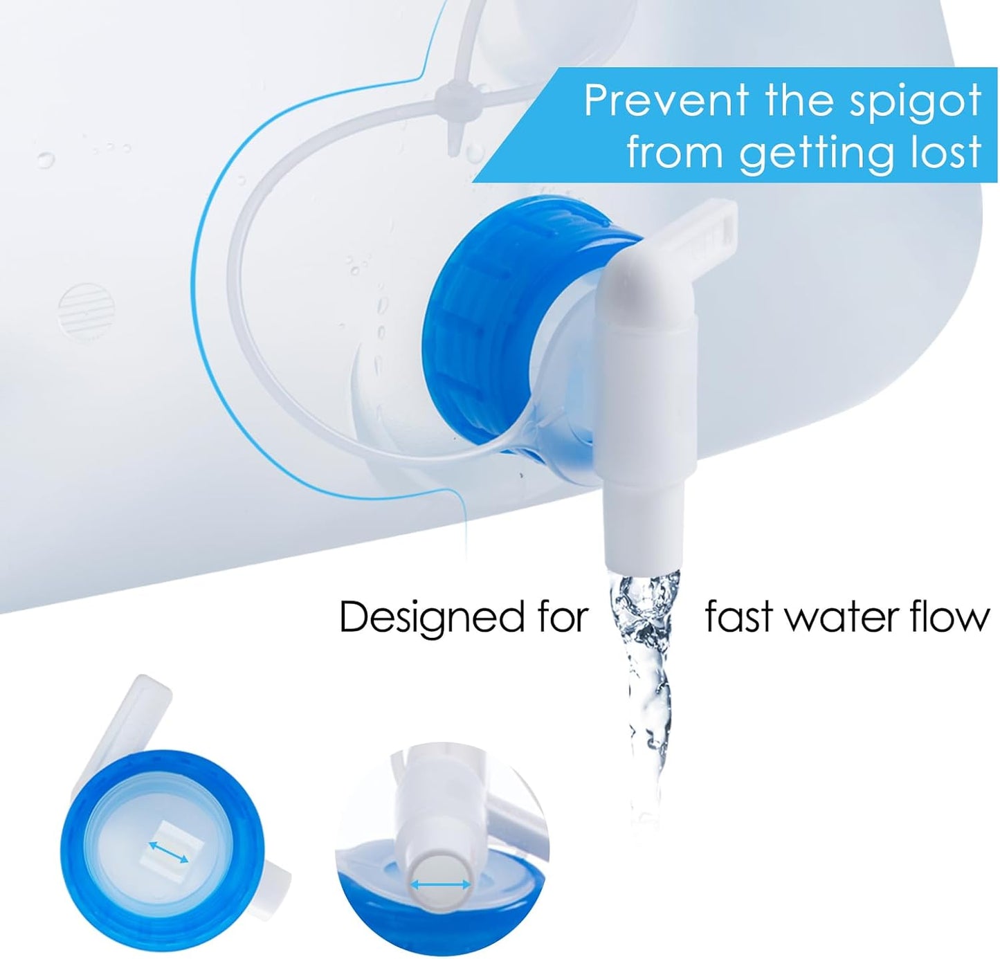 Collapsible Water Container Jug, 4×2.6 Gallon No BPA Water Storage Carrier with Spigot, for Camping Hiking Backpack RV Outdoors and Emergency, Foldable Portable Survival Kits for Hurricanes