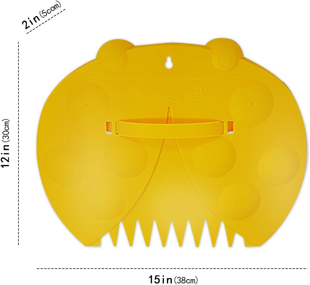 GardenHOME Garden and Yard Leaf Scoops/Hand Rakes with Adjustable Handles Large Sized Multi-use for Leaves, Lawn and Trash Pick-Up, Yellow