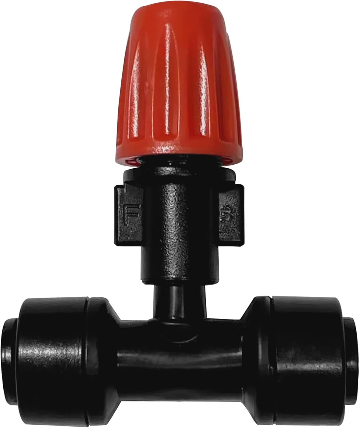 40PCS Push-to-Fit Drip Irrigation Micro Spray Emitters for 1/4 inch Irrigation Tubing, Three-Way Adjustable Atomizing Nozzle, Irrigation Dripper Sprinklers for Garden Greenhouse Agricultural