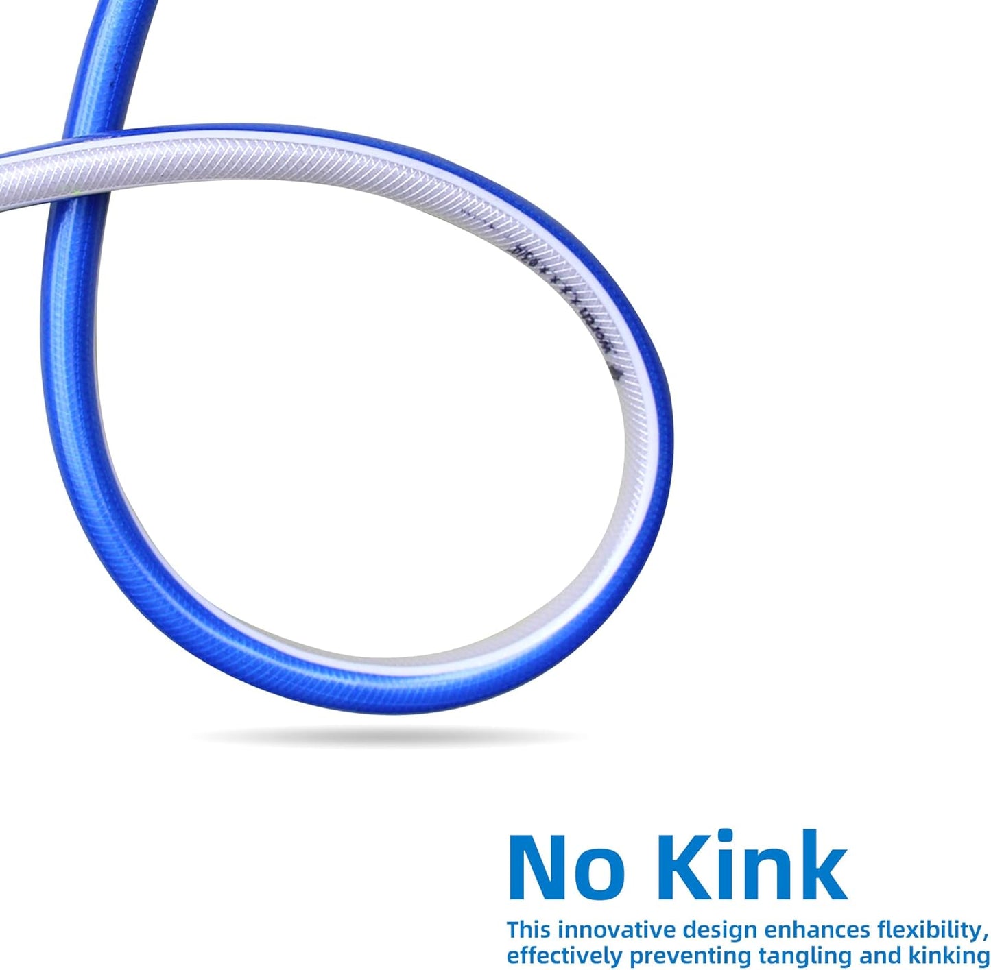 Short Leader Blue Garden Hose 3/4 in. x 5 ft.-Kink Free, Leakproof, Male/Female, 400PSI Burst -Heavy Duty Durable Flexible Lightweight Water Pipe for Gardening, Lawn Care & Equipment Connection