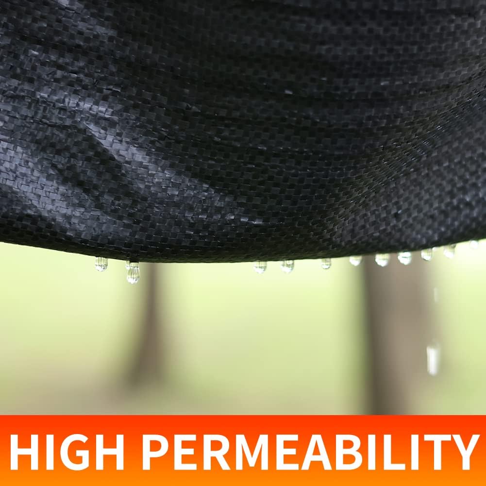 2.4oz-10FTx250FT Weed Barrier Landscape Fabric - Durable Weed Block Gardening Ground Cover Mat, Woven Geotextile Fabric for Underlayment, Commercial Driveway Stabilization, Weed Control Cloth
