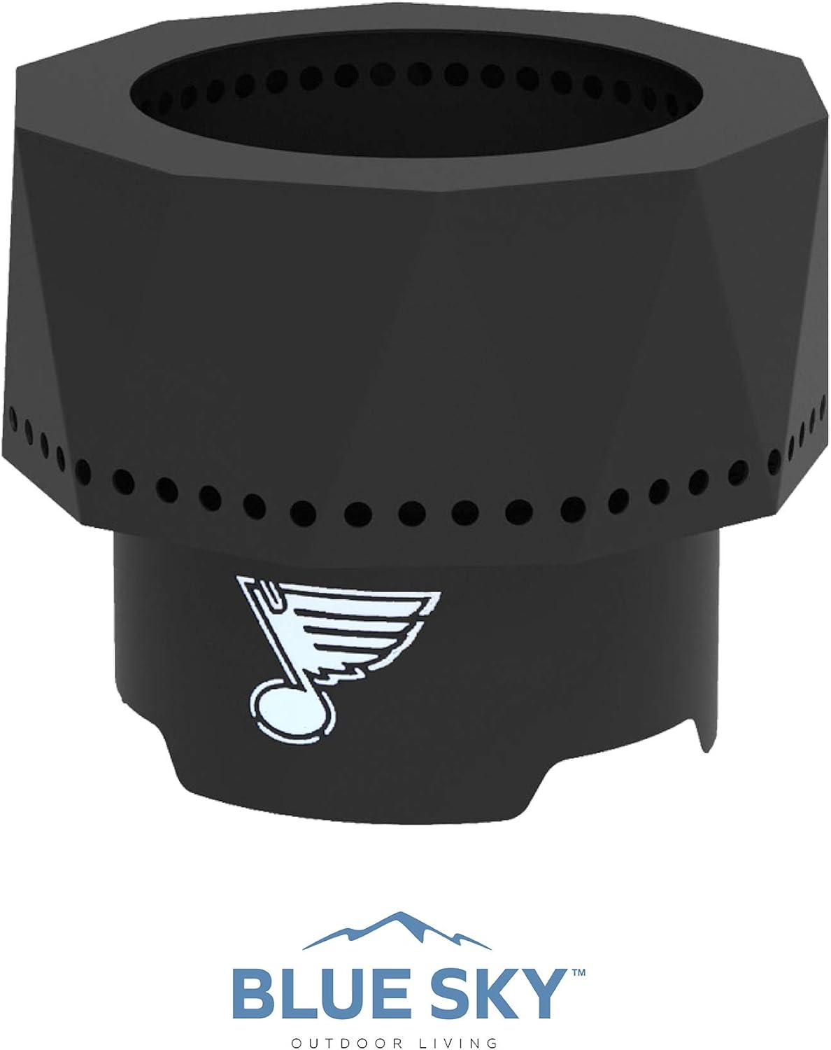 Blue Sky Outdoor Living NHL San Jose Sharks Ridge Portable Steel Smokeless Fire Pit with Carrying Bag, Firewood and/or Wood Pellet Burning